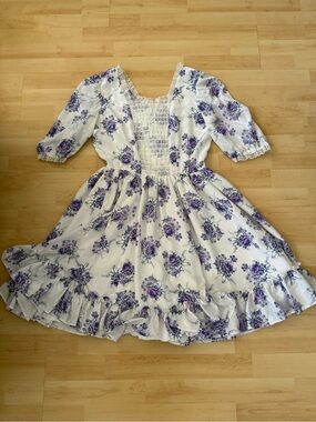 Purple and white Frilly princess swing dance dress